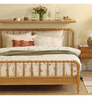 Housse de couette double Leora 200x220 cm - Saumon