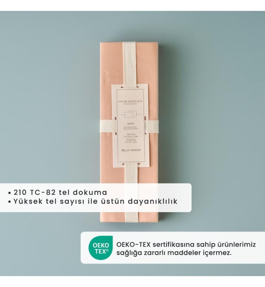 Set de taies d'oreiller Supreme 2 pièces 50x70 cm - Saumon