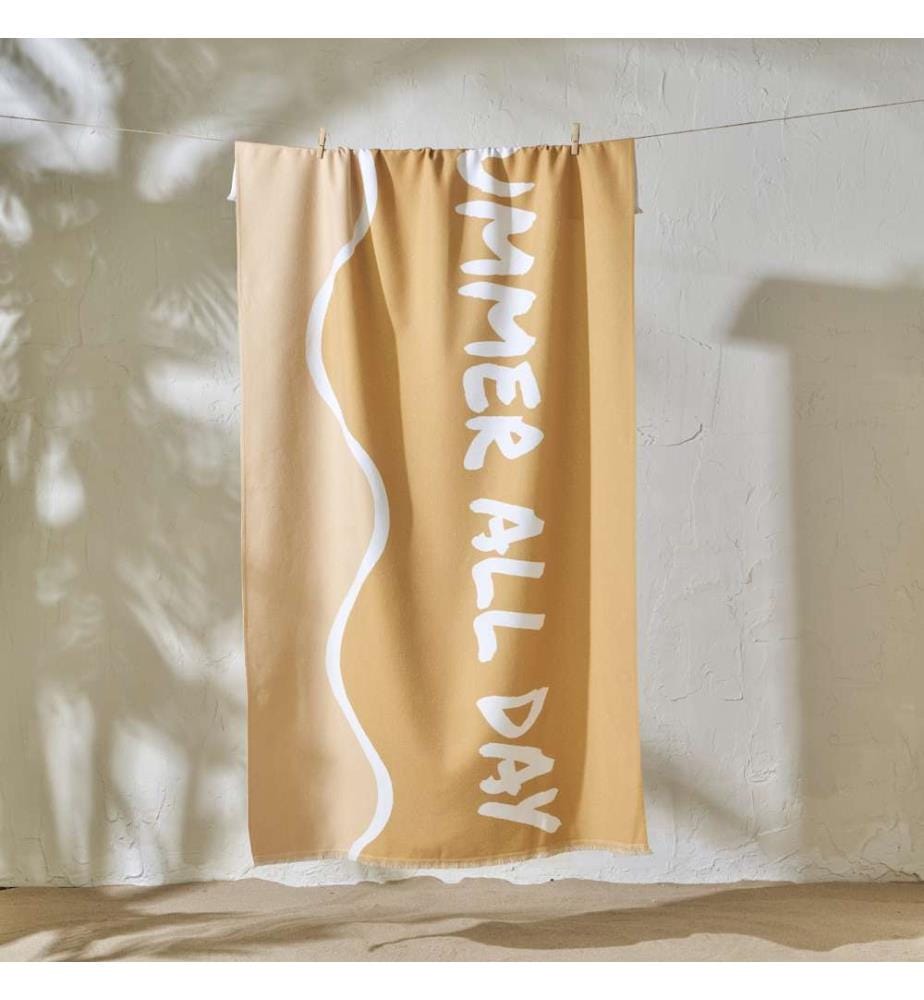 Summer All Day printed beach towel - 90x150 cm