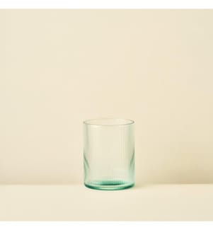 Gestreiftes Glas 390 cc - Grün