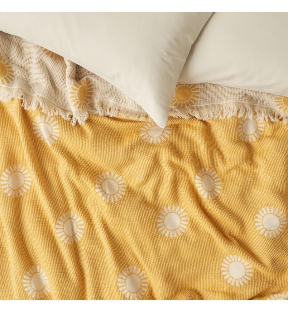 Couvre-lit Sunny 200x220 cm - Jaune