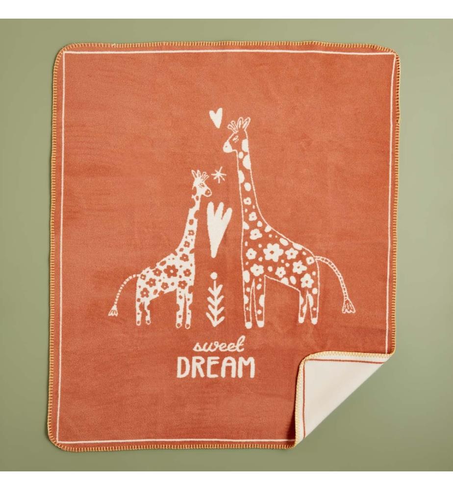 Couverture Graffie 100x120 cm - Terracotta
