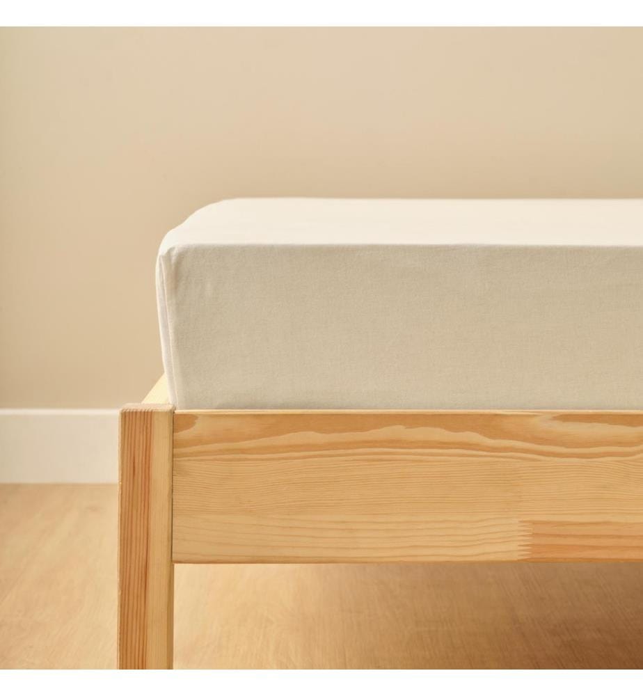 Drap plat Basic double 240x260 cm - Crème