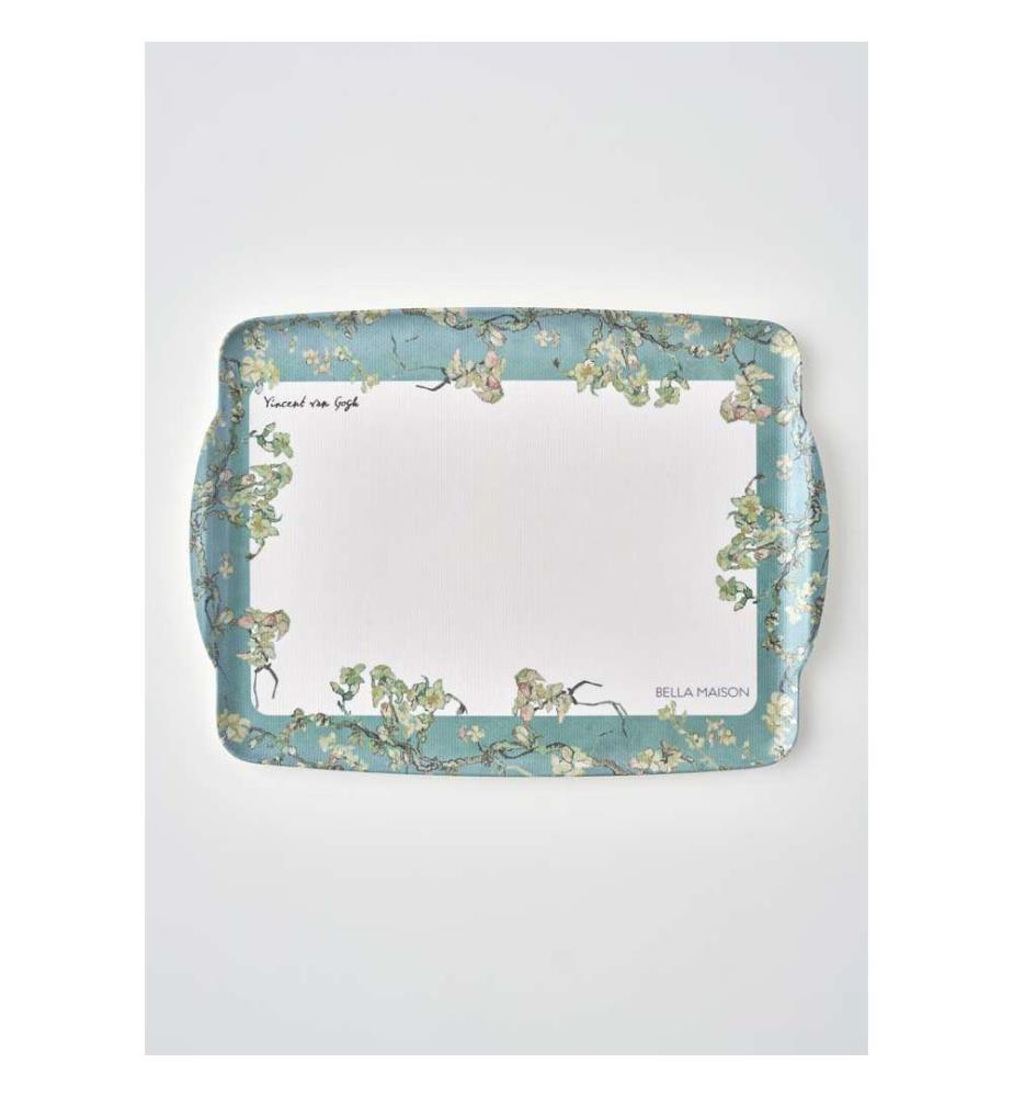 Plateau en mélamine Van Gogh fleurs d'amandier - Bleu