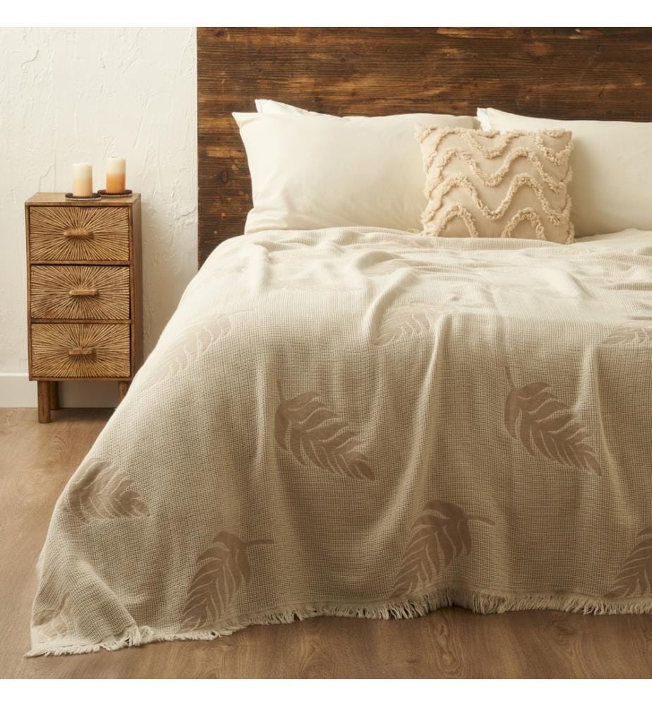 Couvre-lit Amaya 200x220 cm - Beige