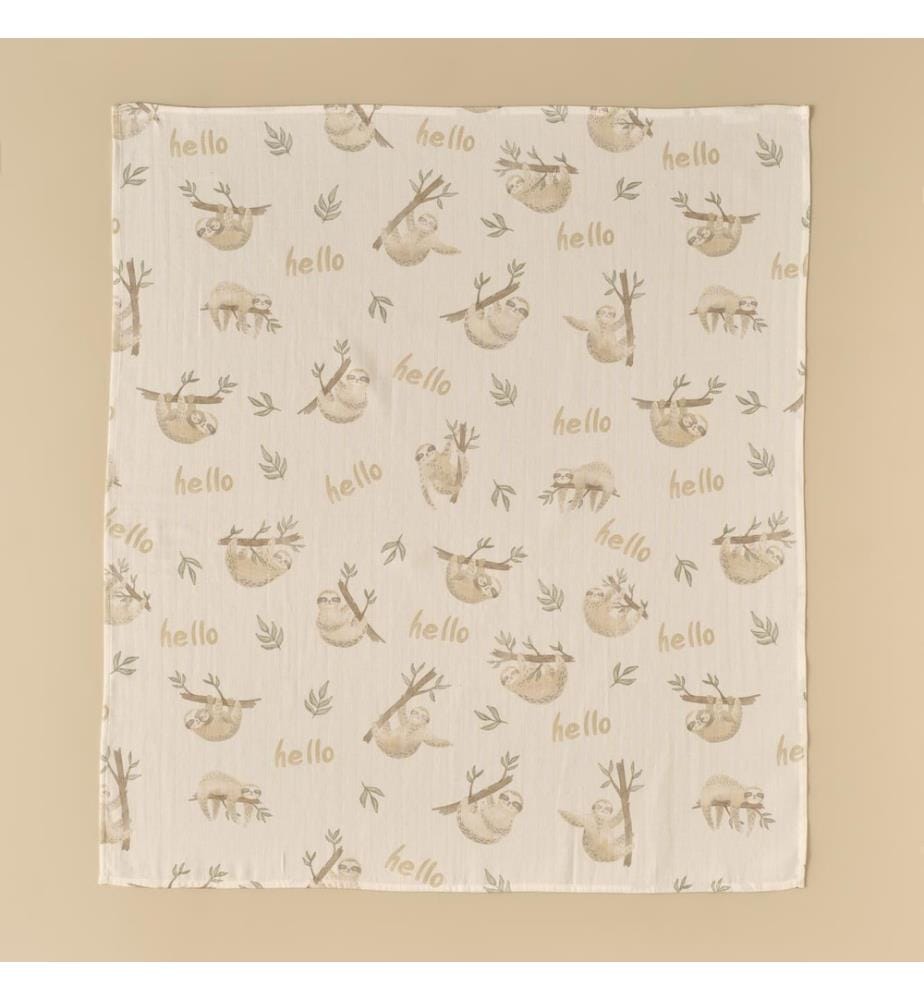 Mousseline Sloth 90x100 cm - Beige