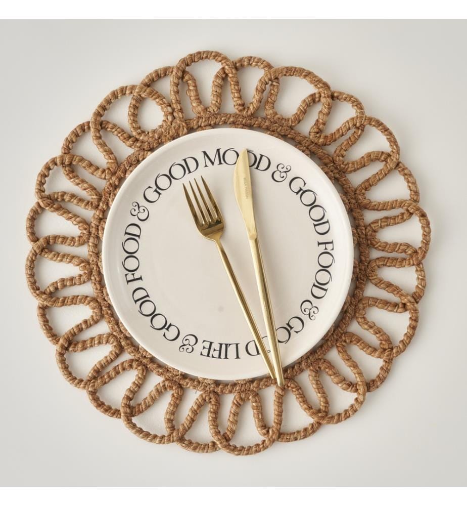 Rosy woven placemat - Brown