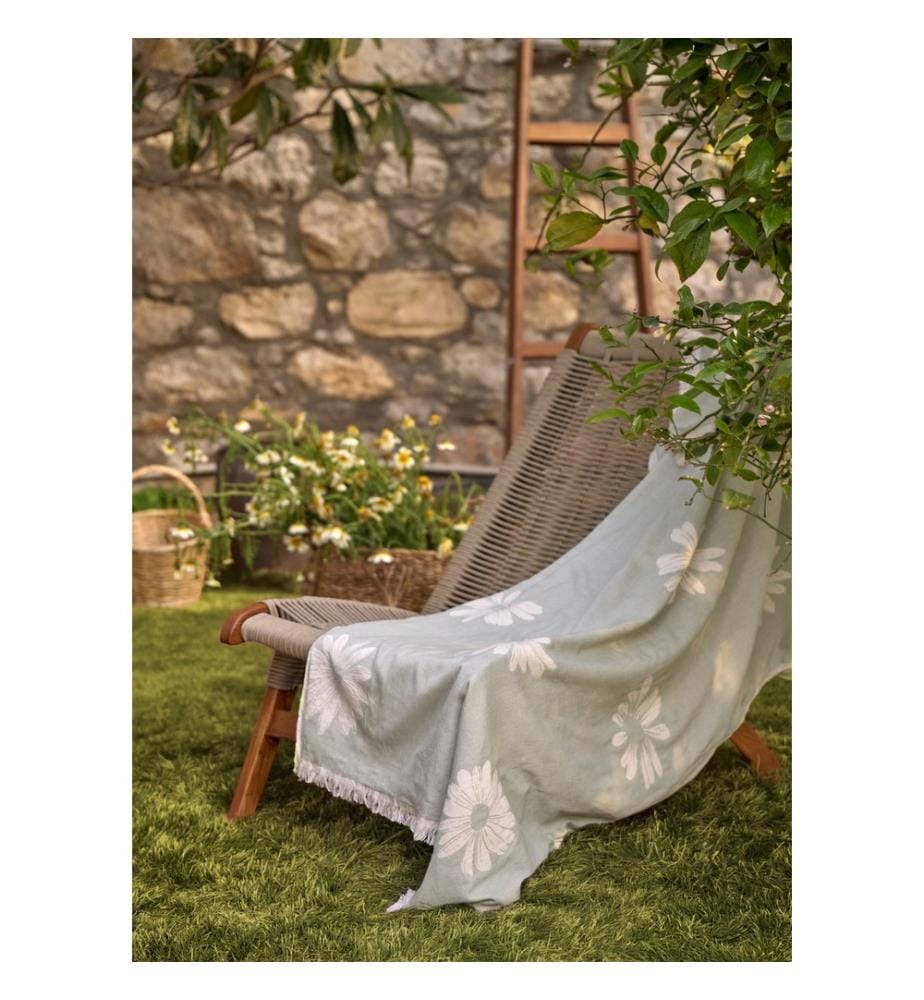 Daisy Turkish towel - Green