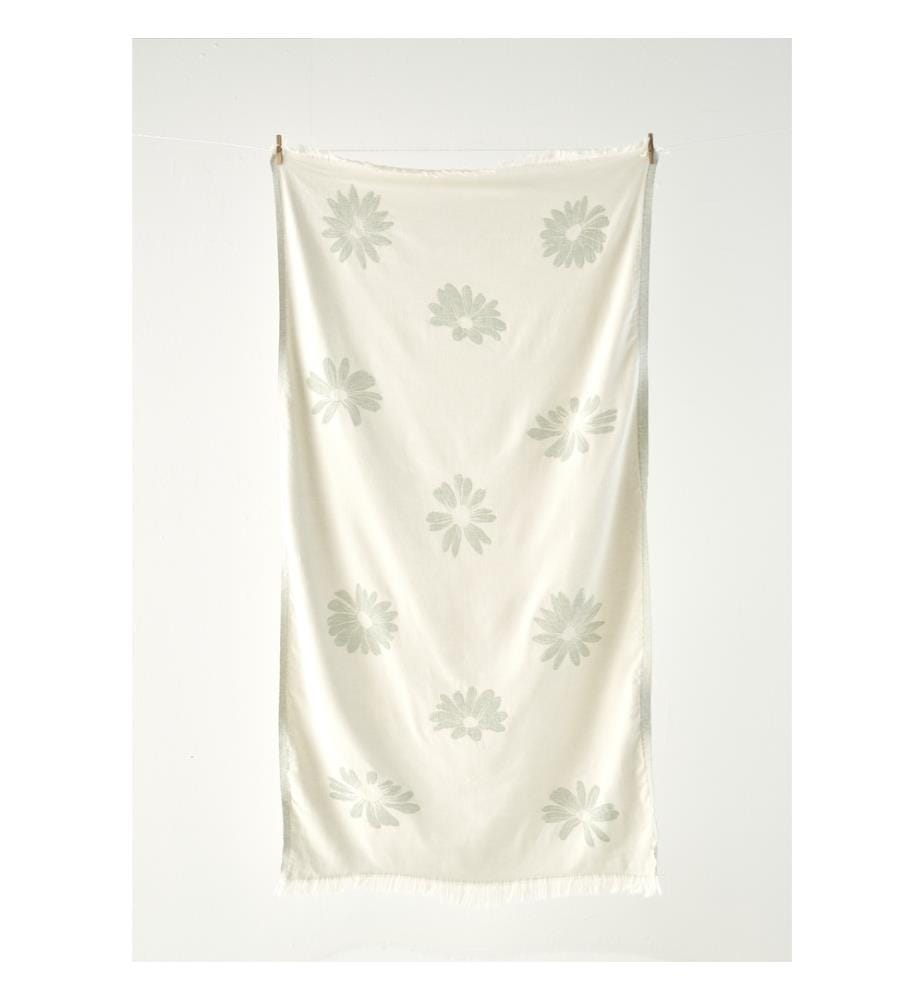 Daisy Turkish towel - Green