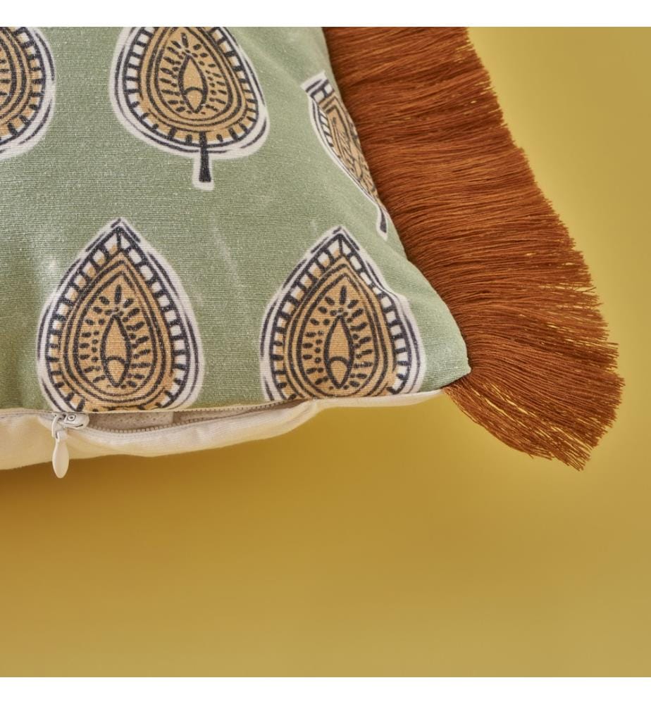 Housse de coussin Indian Elegance Tassel 43x43 cm - Multicolore