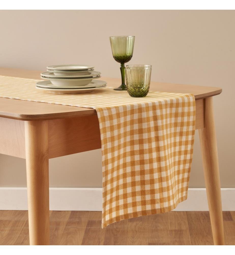 Chemin de table Pavia 50x150 cm - Moutarde