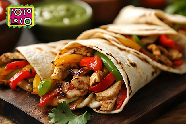 Menu fajitas avec entrée et dessert