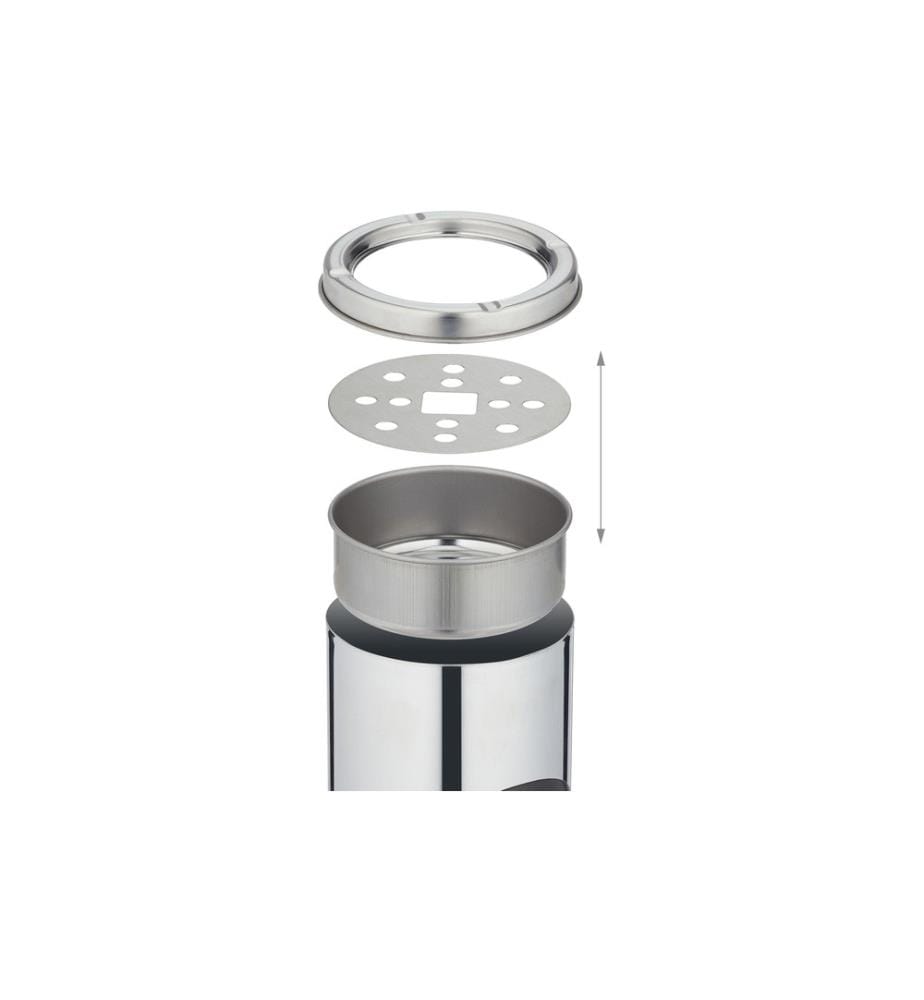 RELAXDAYS - Cendrier sur pied en acier inoxydable Argenté