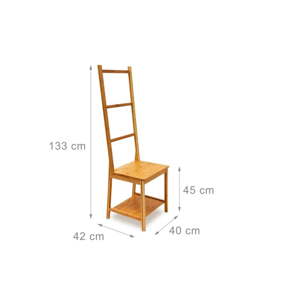 RELAXDAYS - Porte-manteau avec 3 entretoises 133 x 40 x 42 cm, naturel