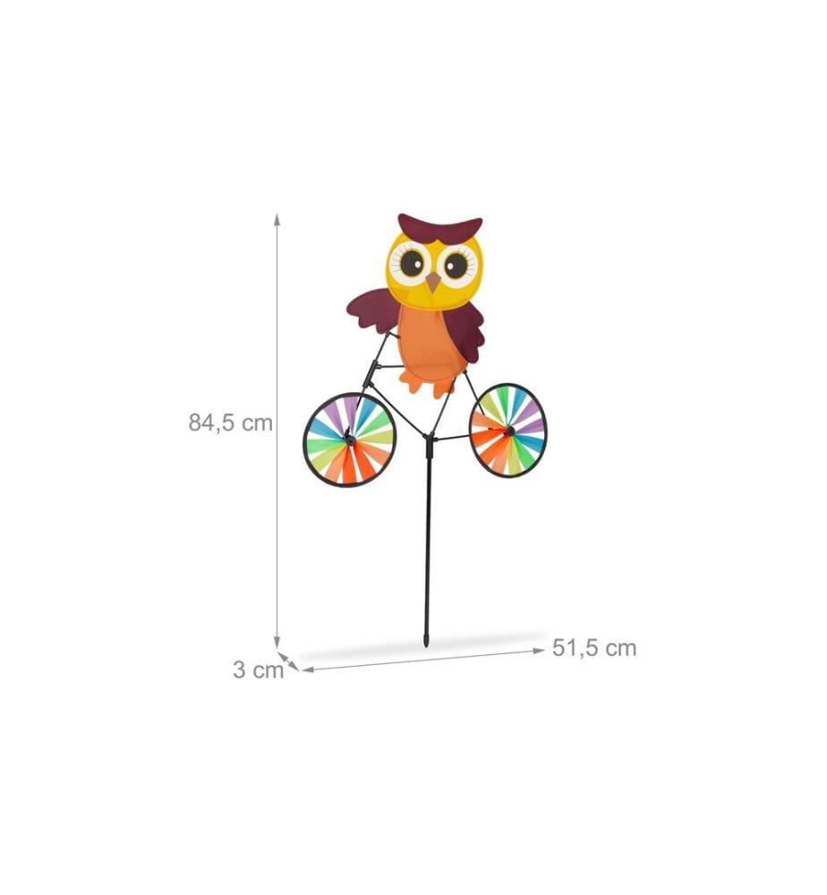 RELAXDAYS - Windrad Eule 2er Set, 84.5 cm