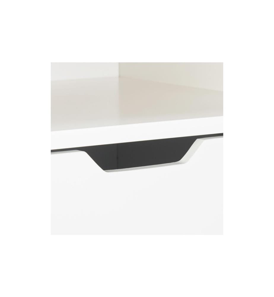 RELAXDAYS - Table de nuit avec 1 tiroir 50 x 43 cm, Nature/Blanc