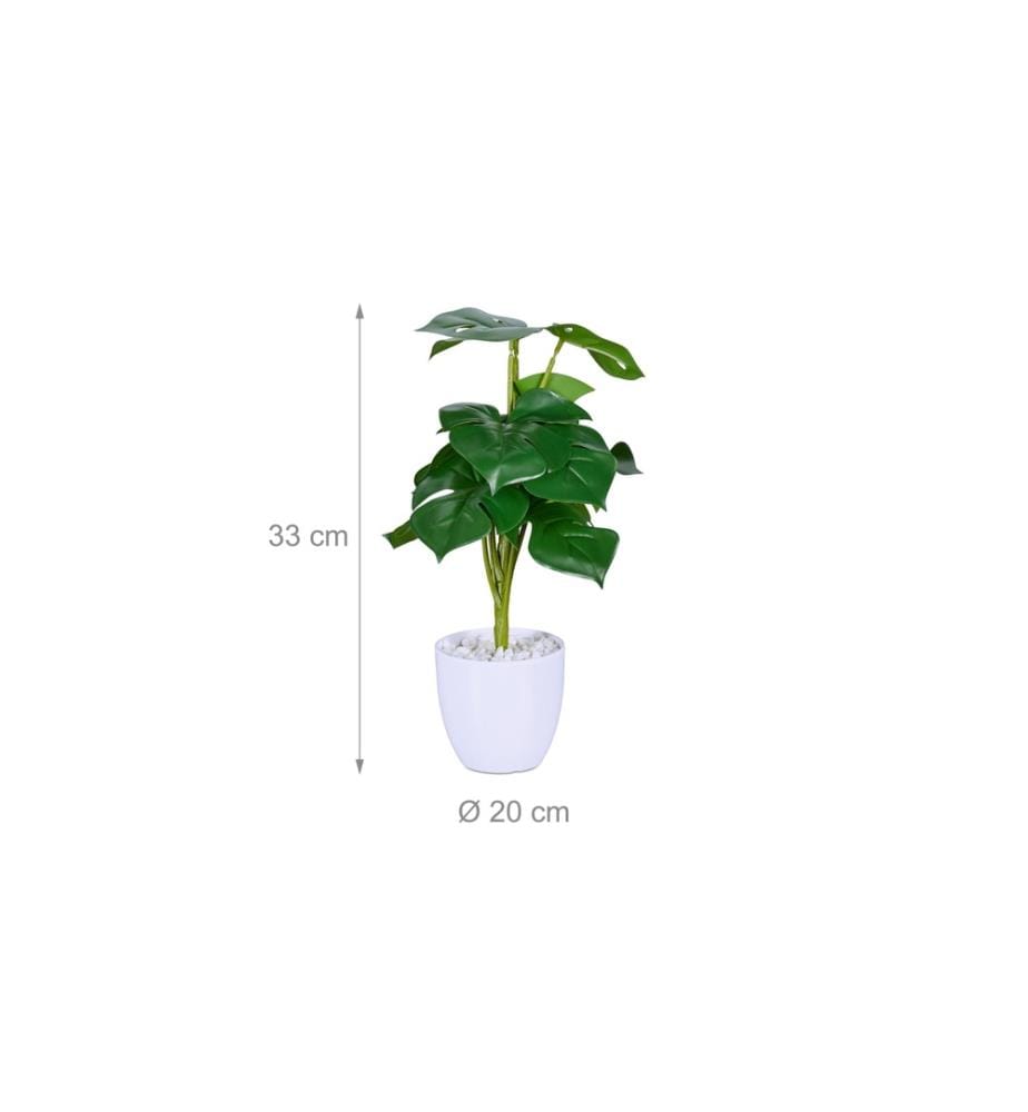 RELAXDAYS - Kunstpflanze Monstera 2 Stück, 33 cm
