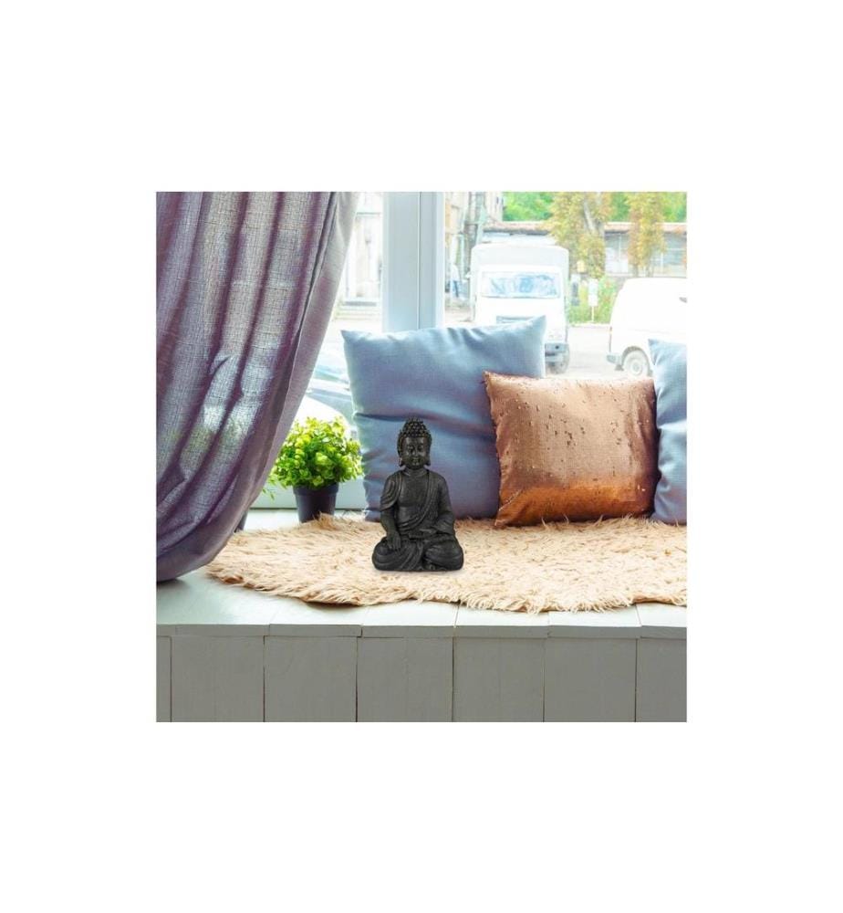 RELAXDAYS - Figure décorative Buddha Anthracite