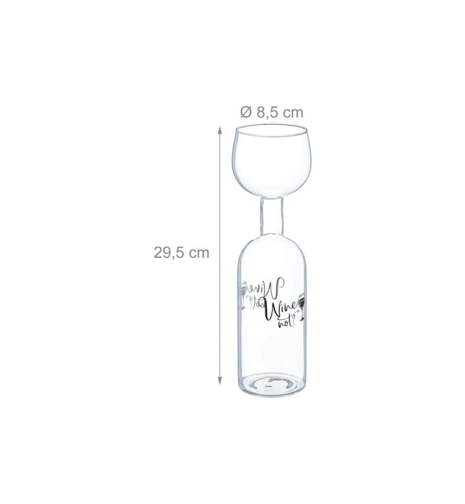 RELAXDAYS - Universal Weinglas Wine not 750 ml, 1 Stück, Transparent