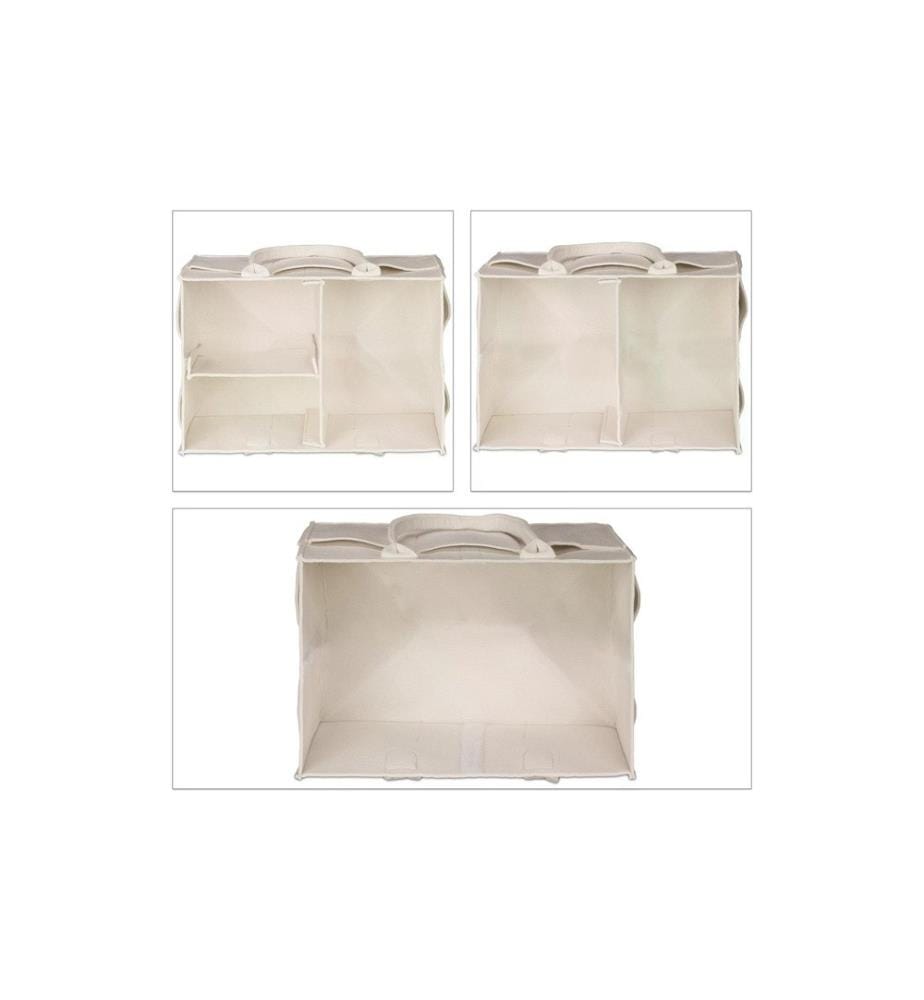 RELAXDAYS - Panier à langer Chariot à couches en feutre Beige