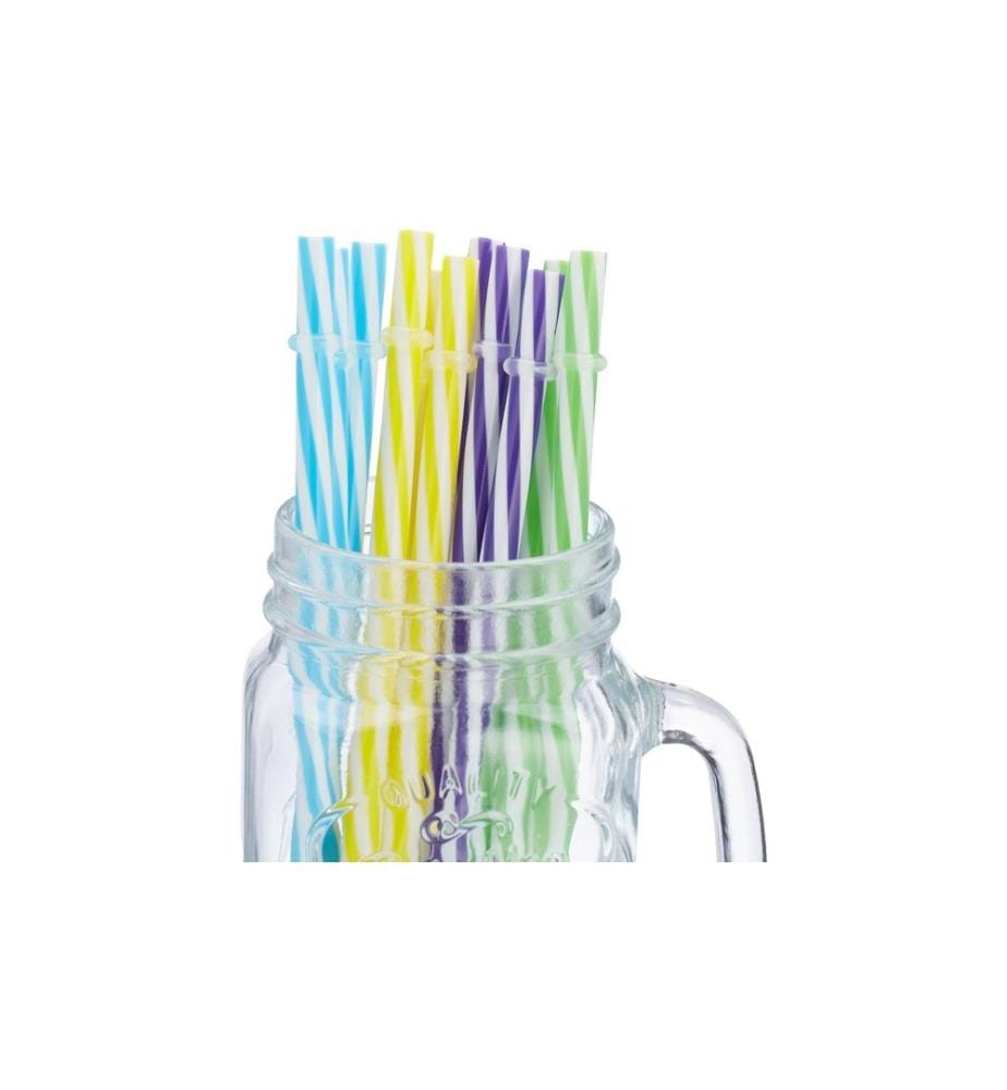 RELAXDAYS - Trinkglas Summer 500 ml, 12 Stück, Mehrfarbig