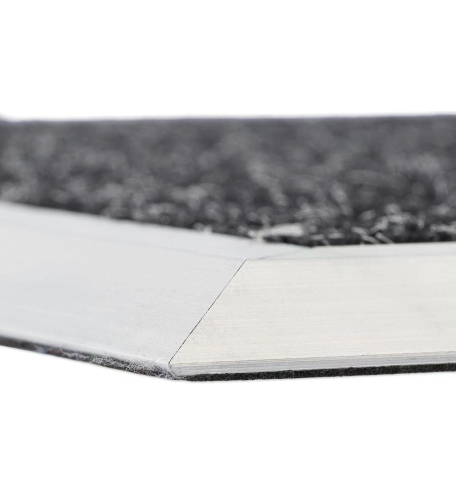 RELAXDAYS - Fussmatte Aluminium 40 cm x 60 cm, Schwarz/Silber