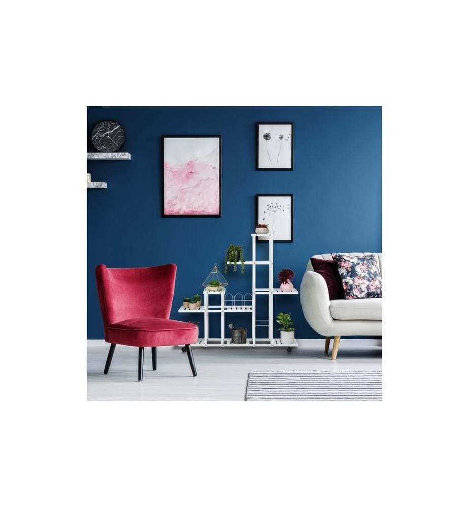 RELAXDAYS - Supports pour plantes avec roulettes 91.5 cm, Blanc