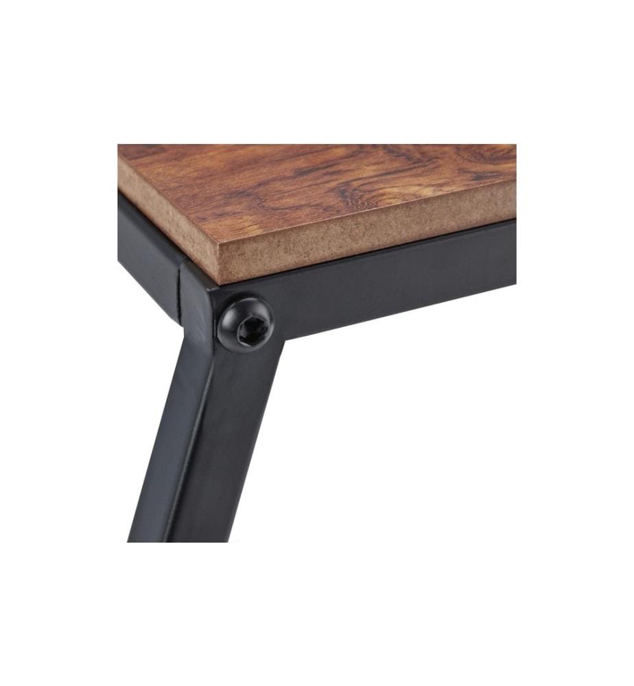 RELAXDAYS - Table d'appoint Industrial 47.5 cm x 57.5 cm, Brun/Noir
