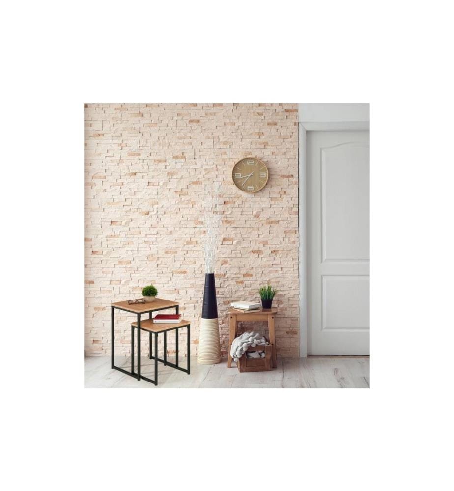 RELAXDAYS - Table basse Lot de 2 Brun clair/Noir