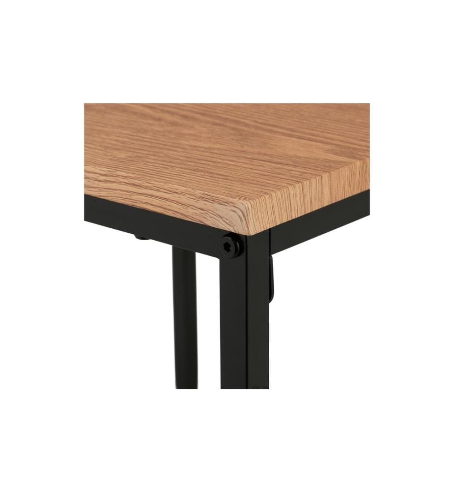 RELAXDAYS - Table d'appoint Lot de 3 Brun clair/Noir