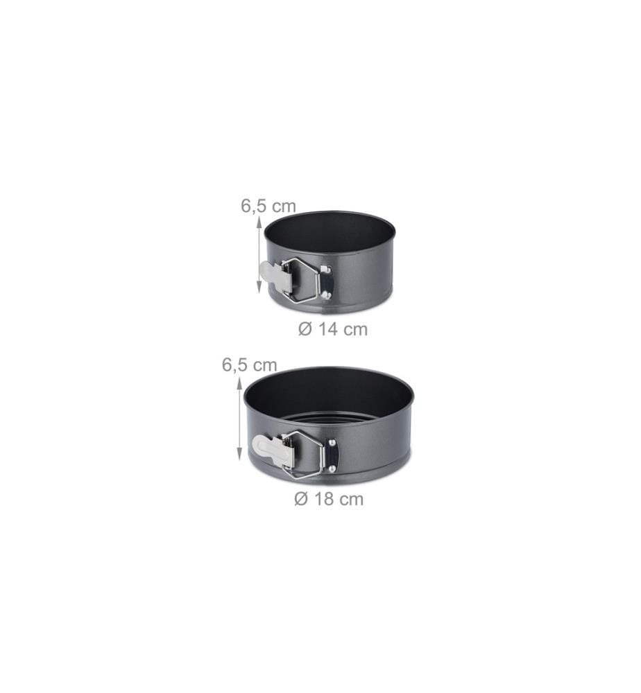 RELAXDAYS - Springform 14 cm/18 cm/24 cm/26 cm/28 cm, Anthrazit