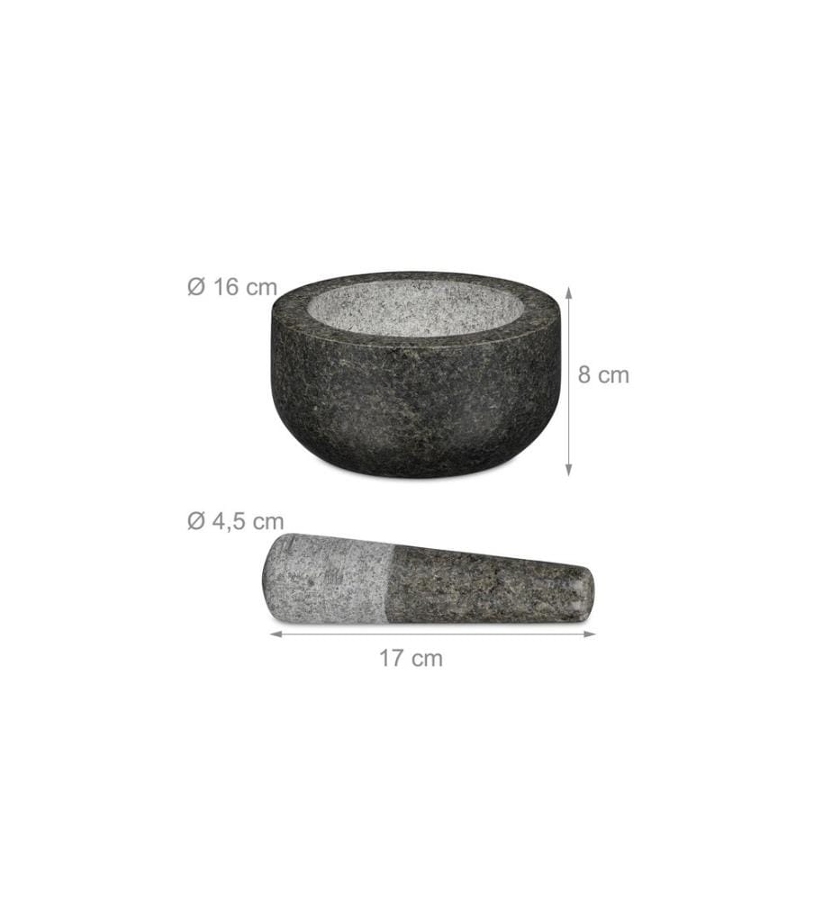 RELAXDAYS - Mortier et pilon 16 cm, Granit