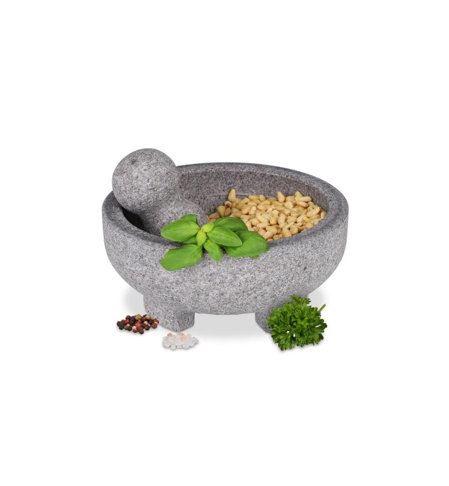 RELAXDAYS - Mortier et pilon 20 cm, Granit