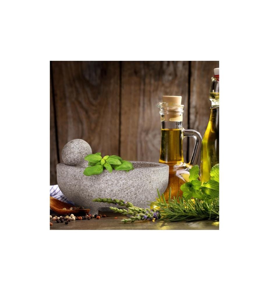 RELAXDAYS - Mortier et pilon 20 cm, Granit