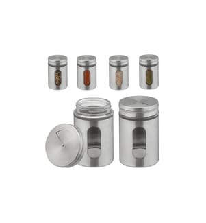 RELAXDAYS - Pot à épices XL Argenté/Transparent, 6 pièces