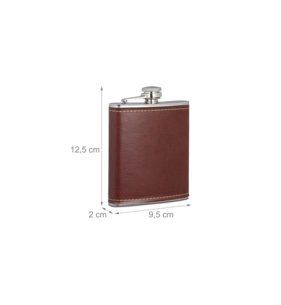 RELAXDAYS - Flasque de plein air avec similicuir 200 ml