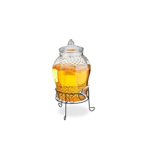 RELAXDAYS - Getränkespender Vintage Glas, 8 Liter