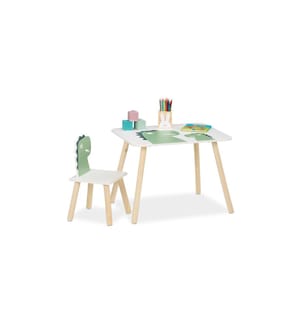RELAXDAYS - Ens. fauteuils et canapé enfants Dinosaures Vert; Brun clair; Blanc
