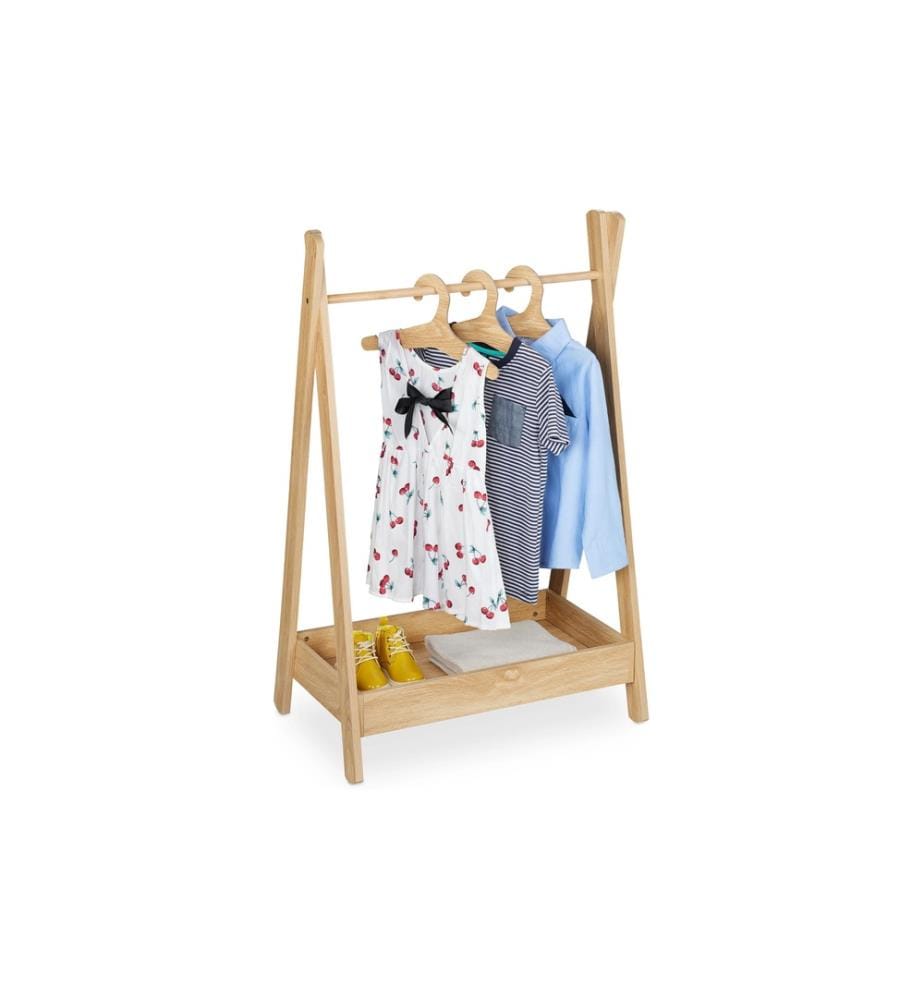 RELAXDAYS - Kleiderständer für Kinder 64.5 x 99 cm, Braun
