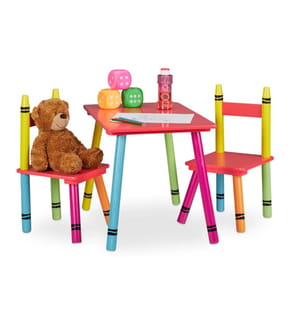 RELAXDAYS - Ens. fauteuils et canapé enfants 3 pièces Jaune; Vert; Rouge