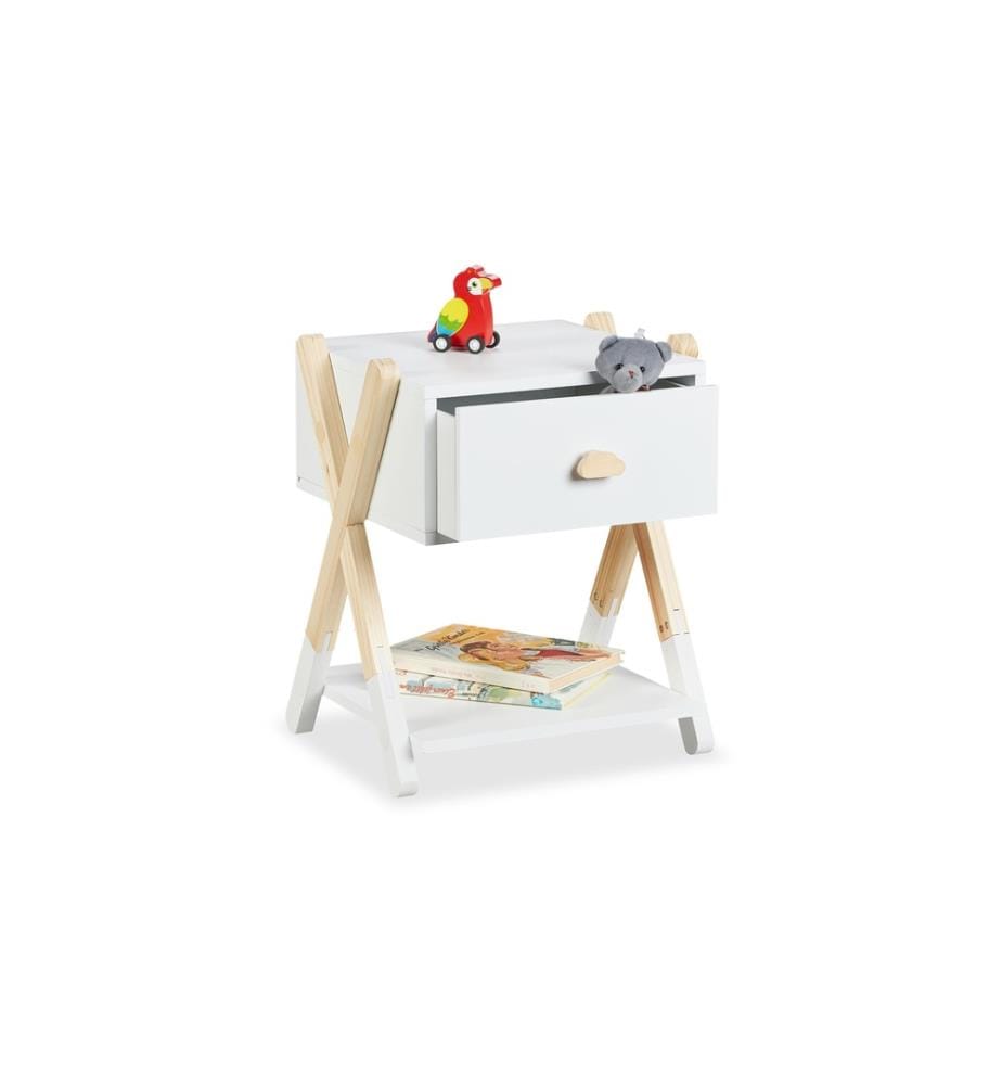 RELAXDAYS - Nachttisch für Kinder mit Schublade 34 x 42 cm