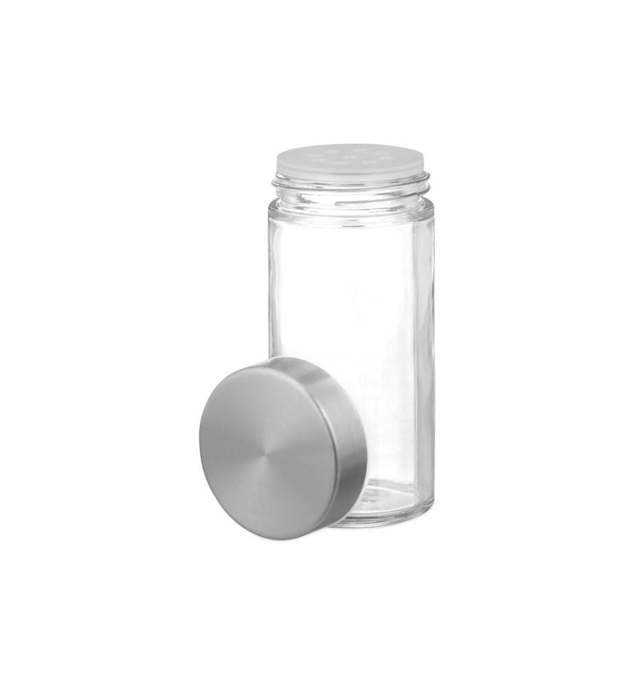 RELAXDAYS - Gewürzkarussell 16er Set Schwarz/Silber/Transparent