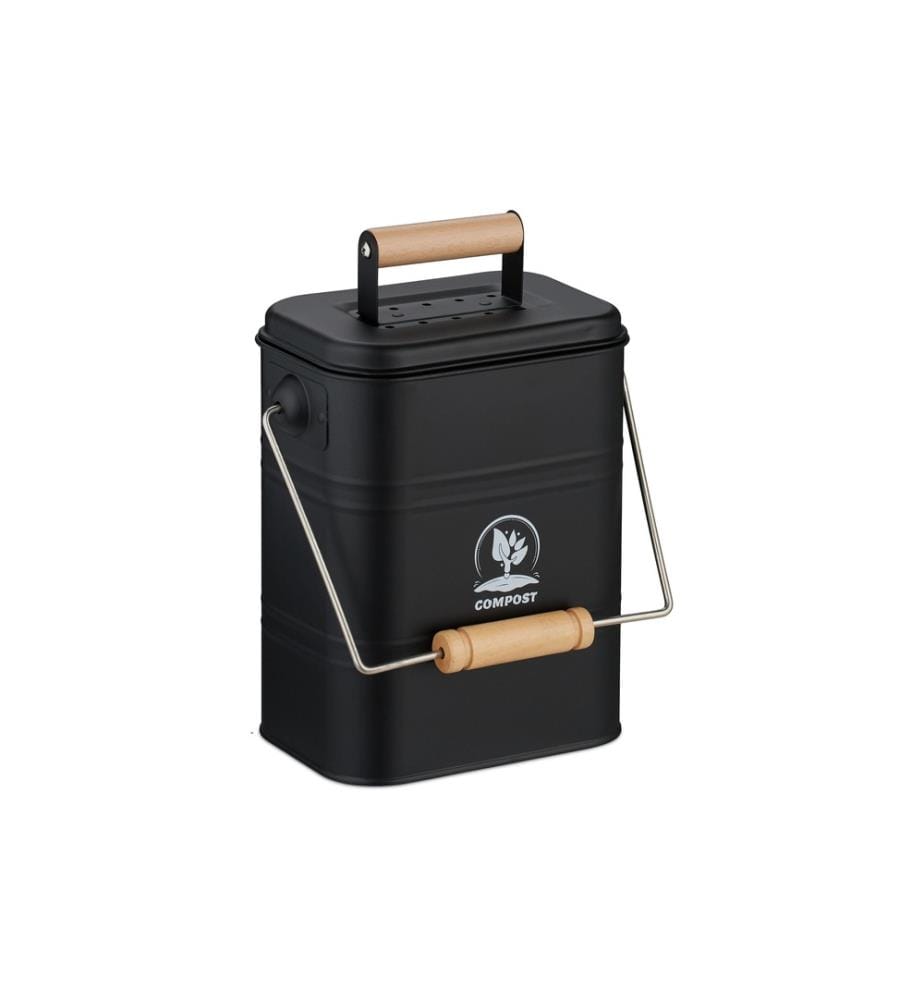 RELAXDAYS - Komposteimer 3.5 l, Hellbraun/Schwarz