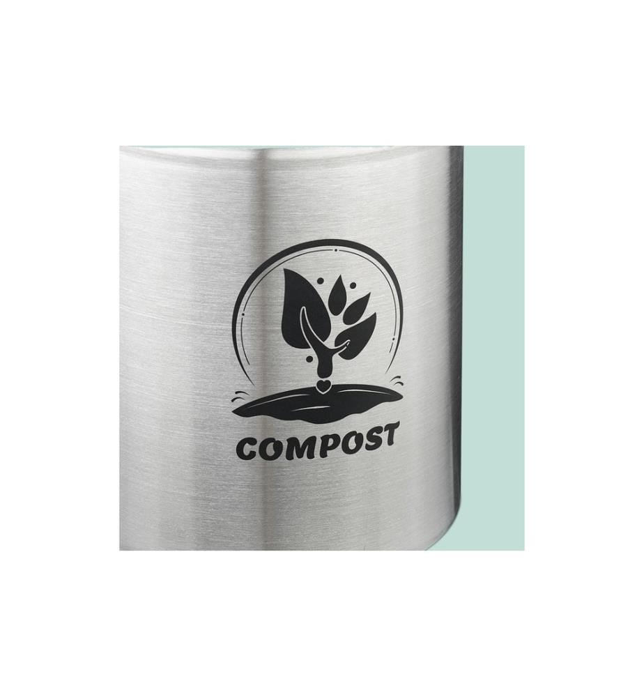 RELAXDAYS - Seau à compost avec filtre anti-odeur 5 l, Noir/Argenté