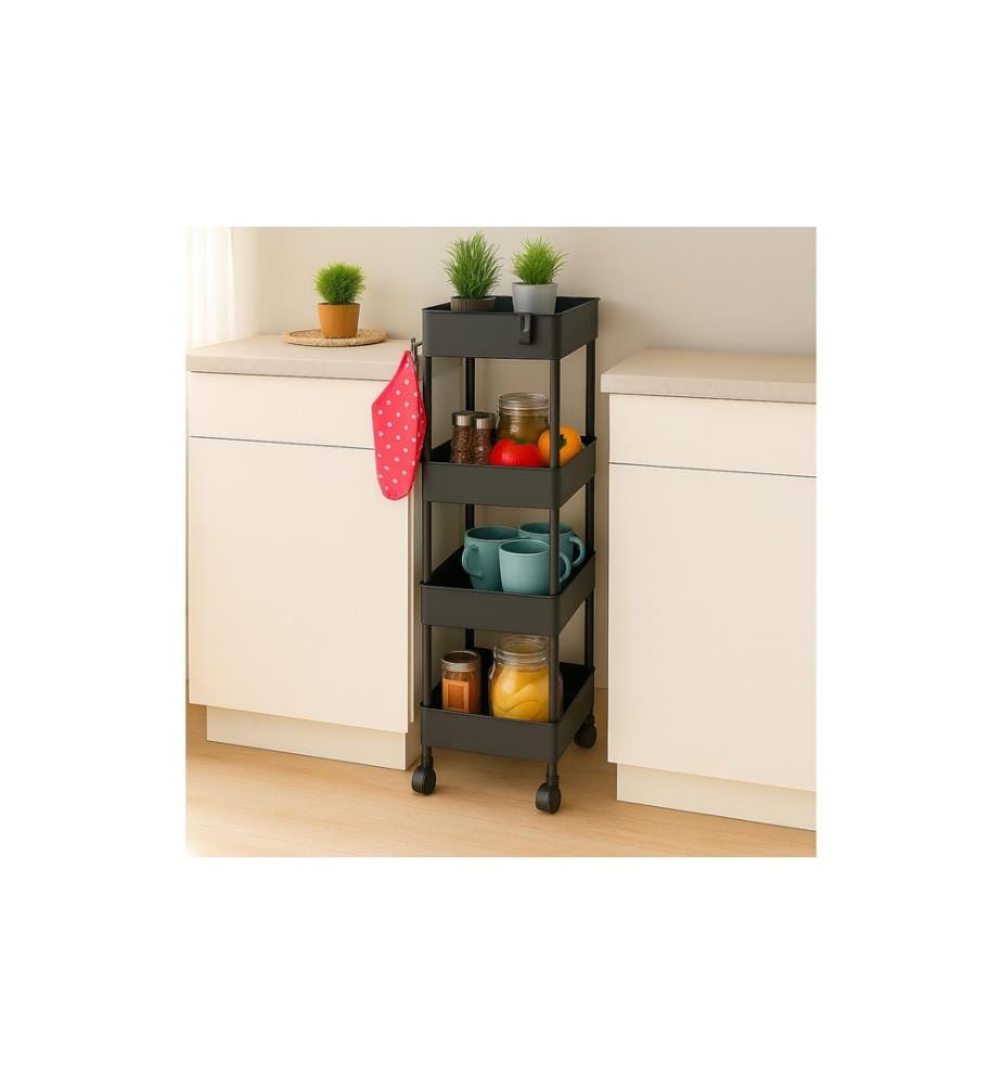 RELAXDAYS - Küchenwagen 40 x 93 x 22 cm, Schwarz
