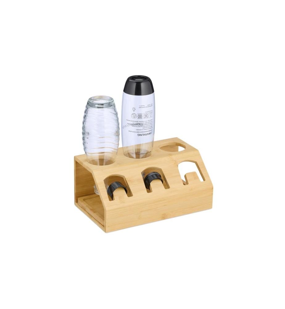 RELAXDAYS - Egouttoir pour 3 bouteilles, Brun clair