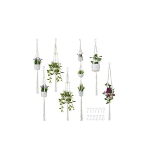 RELAXDAYS - Blumenampel Makramee 7er-Set