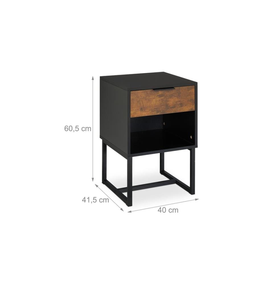RELAXDAYS - Table de nuit 60.5 x 40 x 41.5 cm