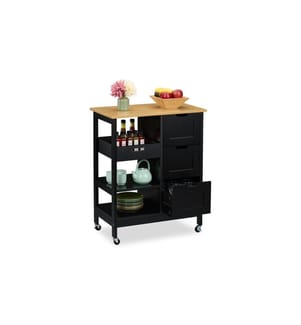 RELAXDAYS - Chariot de cuisine 85 x 68.5 x 38.5 cm, noir