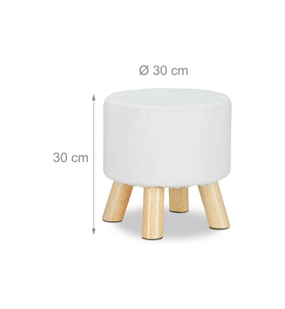 RELAXDAYS - Hocker 30 x 30 cm, Weiss
